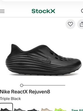 Nike Black ReactX Rejuven8 Slip-On Clog 10 Men’s